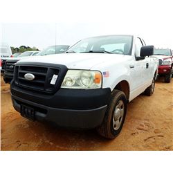 2008 FORD F150 PICKUP, VIN/SN:1FTRF12W78KC83848 - EXT CAB, GAS ENGINE, A/T(UTILITY COMPANY OWNED)