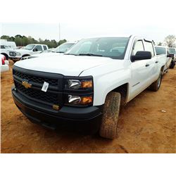 2014 CHEVROLET 1500 PICK UP, VIN/SN:3GCUKPEC6EG353322 - 4X4, CREW CAB, V8 GAS ENGINE, A/T, ODOMETER 