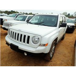 2013 JEEP PATRIOT SUV, VIN/SN:1C4NJRBB0DD238726 - GAS ENGINE, A/T, ODOMETER READING 83,391 MILES (CO