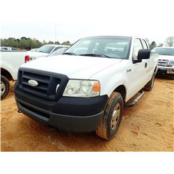 2007 FORD F150 PICK UP, VIN/SN:1FTRX14W87FA68710 - 4X4, EXT CAB, GAS ENGINE, A/T, ODOMETER READING 1