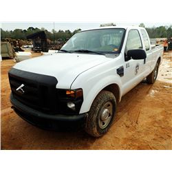 2008 FORD F250 PICKUP, VIN/SN:1FTWX20548ED03807 - EXT CAB, V8 GAS ENGINE, A/T, ODOMETER READING 170,