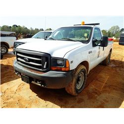 2000 FORD F250 PICKUP, VIN/SN:1FTNF20L1YEA70907 - V8 GAS ENGINE, A/T, AIR COMPRESSOR, ODOMETER READI