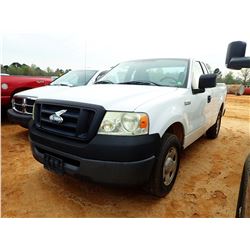 2008 FORD F150 PICKUP, VIN/SN:1FTRF12W18KC86891 - EXT CAB, GAS ENGINE, A/T(UTILITY COMPANY OWNED)