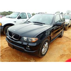 2004 BMW X5, VIN/SN:5UXFA13534LU36588 - GAS ENGINE, A/T, ODOMETER READING 267,293 MILES
