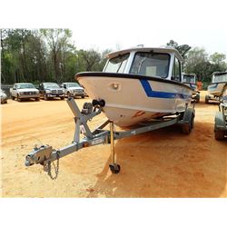 SEA ARK PATROL BOAT, VIN/SN:SAMA0656D696 - 18' LENGTH, ALUM, C/W 1996 EZ LOADER BOAT TRAILER S/N 1ZE
