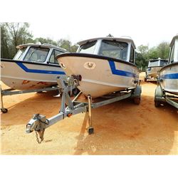 SEA ARK PATROL BOAT, VIN/SN:SAMA0783J696 - 18' LENGTH, ALUM, HUMMINGBIRD DEPTH FINDER, C/W 1996 EZ L