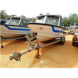 SEA ARK PATROL BOAT, VIN/SN:SAMA0789K696 - 18' LENGTH, ALUM, C/W 1996 EZ LOADER BOAT TRAILER S/N 1ZE