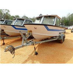 SEA ARK PATROL BOAT, VIN/SN:SAMA0812B797 - 18' LENGTH, ALUM, C/W 1996 EZ LOADER BOAT TRIALER, S/N 1Z