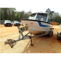 SEA ARK PATROL BOAT, VIN/SN:SAMA0664F696 - 18' LENGTH, ALUM, C/W 1997 EZ LOADER BOAT TRAILER S/N 1ZE