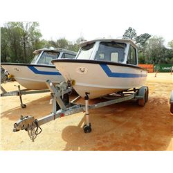 SEA ARK BOAT, VIN/SN:SAMA652B696 - 18' LENGTH, INBOARD/OUTBOARD, C/W 1996 EZ LOADER BOAT TRAILER, S/