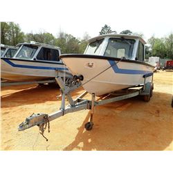 SEA ARK BOAT, VIN/SN:SAMA0649J595 - 18' LENGTH, INBOUND/OUTBOARD, C/W 1996 EZ LOADER BOAT TRAILER, S