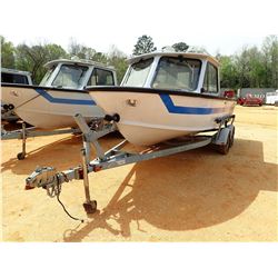 SEA ARK PATROL BOAT, VIN/SN:SAMA0663E696 - 18' LENGTH, ALUM, C/W 1997 EZ LOADER BOAT TRAILER S/N 1ZE