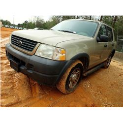 2003 FORD EXPLORER VIN/SN:1FMZU62K73UA19733 - V-6 ENGINE, AUTO, ODOMETER READING 185,670 MILES (STAT