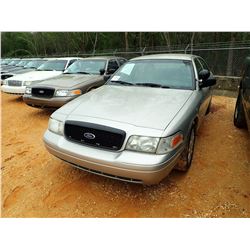 2008 FORD CROWN VICTORIA VIN/SN:2FAHP71V28X159591 - V-8 ENGINE, AUTO, ODOMETER READING 212,724 MILES