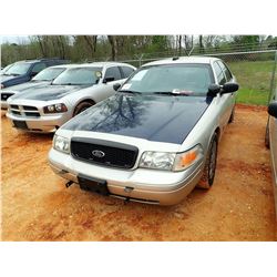 2009 FORD POLICE INTERCEPTOR, VIN/SN:2FAHP71V29X100655 - V-8 ENGINE, A/T, ODOMETER READING 170,642 M