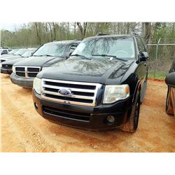 2008 FORD EXPEDITION SUV, VIN/SN:1FMFU15508LA67342 - V8 ENGINE, A/T, ODOMETER READING 213,732 MILES 
