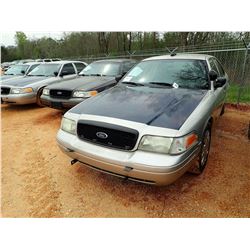 2009 FORD POLICE INTERCEPTOR, VIN/SN:2FAHP71VX9X143382 - V8 ENGINE, A/T, ODOMETER READING 186,259 MI