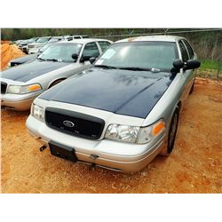 2008 FORD POLICE INTERCEPTOR, VIN/SN:2FAHP71V58X160203 - V8 ENGINE, A/T, ODOMETER READING 217,080 MI