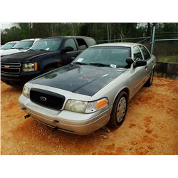 2008 FORD POLICE INTERCEPTOR, VIN/SN:2FAHP71VX8X159595 - V-8, A/T, ODOMETER READING 199,202 MILES (S