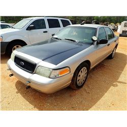 2009 FORD POLICE INTERCEPTOR, VIN/SN:2FAHP71V39X143353 - V-8 ENGINE, A/T (DOES NOT OPERATE) (STATE O
