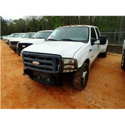 2006 FORD F350 PICKUP, VIN/SN:1FTWW32P96EC62776 - CREW CAB, POWERSTROKE, DIESEL ENGINE, A/T, ODOMETE
