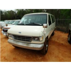 1993 FORD CLUB WAGON VAN, VIN/SN:1FBJ531Y8PHB50393 - GAS ENGINE, A/T, 10 PASSENGER, ODOMETER READING
