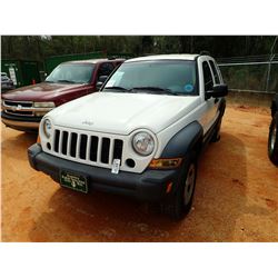 2007 JEEP LIBERTY VIN/SN:1J4GK48KX7W680285 - GAS ENGINE, A/T, ODOMETER READING 184,404 MILES