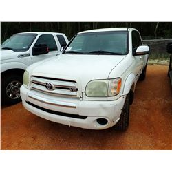 2005 TOYOTA TUNDRA PICKUP, VIN/SN:5TBET34175S492069 - CREW CAB, GAS ENGINE, A/T