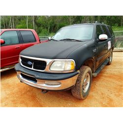1997 FORD EXPEDITION SUV, VIN/SN:1FMEU18W9VLB45094 - 4X4, GAS ENGINE, A/T, ODOMETER READING 193,918 