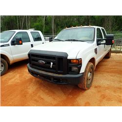 2009 FORD F350 PICKUP, VIN/SN:1FTWW30R89EB23070 - CREW CAB, FORD POWERSTROKE DIESEL ENGINE, LONG BED