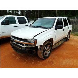 2008 CHEVROLET TRAIL BLAZER VIN/SN:1GNES13M682199163 - GAS, A/T, ODOMETER READING 127,417 MILES (COU