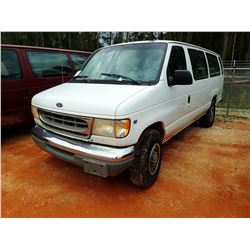 1999 FORD E350 XLT VAN, VIN/SN:1FBSS31L7XHB65461 - V8 GAS ENGINE, A/T, ODOMETER READING 255,671 MILE