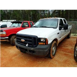 2006 FORD F350XL PICKUP, VIN/SN:1FTWW30P16ED87368 - CREW CAB, FORD POWERSTROKE DIESEL ENGINE, A/T, O