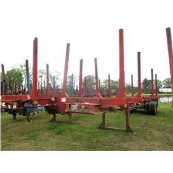 SHOPBUILT LOG TRAILER; VIN/SN:075687A -T/A, 4 BOLSTER, 11R22.5 TIRES (PRO-037)