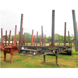 SHOPBUILT LOG TRAILER; VIN/SN:8624630 -T/A, 4 BOLSTER, 11R22.5 TIRES (PRO-075) (BILL OF SALE ONLY)