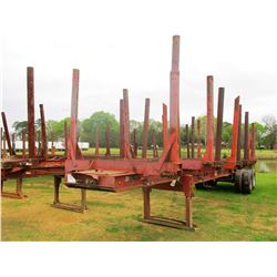 SHOPBUILT LOG TRAILER; VIN/SN:H121477 -T/A, 8 BOLSTER, 11R22.5 TIRES (PRO-053) (BILL OF SALE ONLY)