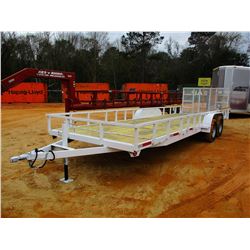 TAG TRAILER, - T/A, 7' X 24', 24" DOVETAIL, FOLD DOWN RAMPS, WOOD FLOOR