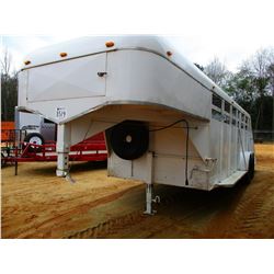 1995 CHEROKEE 7620 STOCK TRAILER, VIN/SN:1C91BEH26S1008919 - 20', GOOSENECK, T/A (COUNTY OWNED)