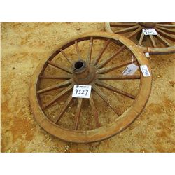 TEAK WOOD WAGON WHEEL