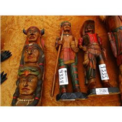 40" TEAK WOOD INDIAN