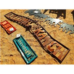 10' METAL WELCOME TO THE RANCH SIGN (C-6)