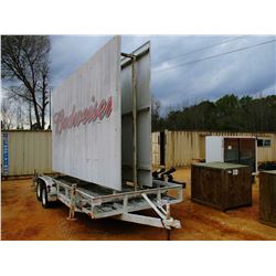 7' X 20' T/A TRAILER W/ BUDLIGHT BEER SIGN, OUTRIGGER (C-8)