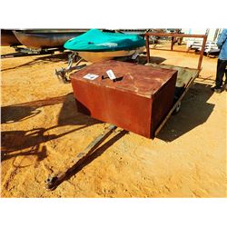 METAL STORAGE BOX, MTD ON S/A TAG TRAILER, - (STATE OWNED) (C-8)