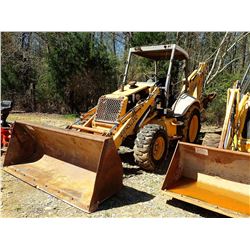 FORD 555E LOADER BACKHOE, VIN/SN:004091 - 4X4, BUCKET, E-STICK, CANOPY