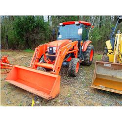KUBOTA L5460 FARM TRACTOR, VIN/SN:40544 - LAID55 FRONT LOADER, CAB, A/C, 17.5L-24 TIRES, METER READI