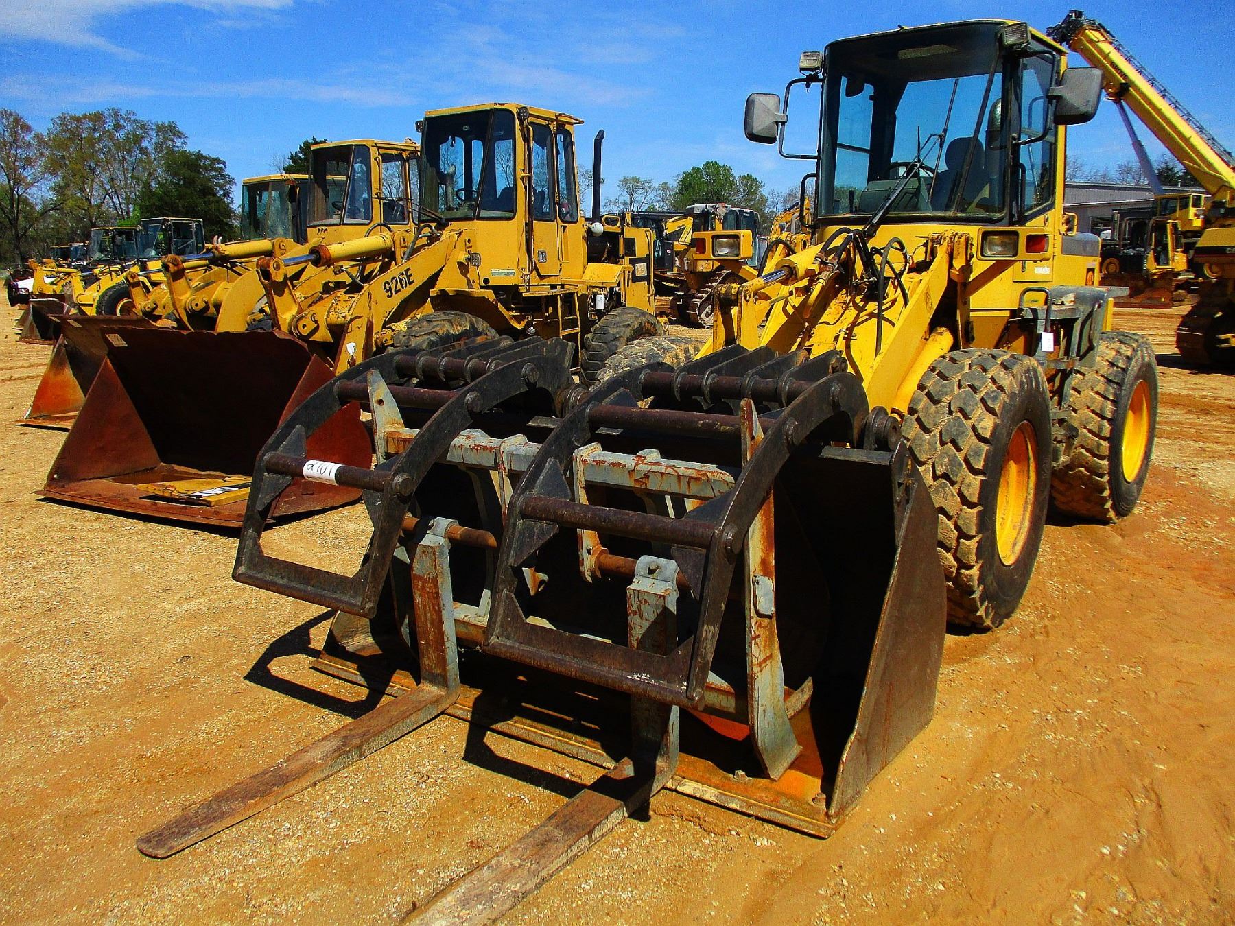 KOMATSU WA1803 WHEEL LOADER, VIN/SN54120 GRAPPLE BUCKET, FORKS