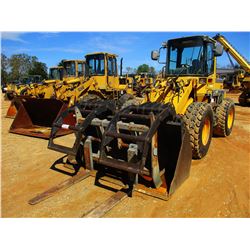 KOMATSU WA180-3 WHEEL LOADER, VIN/SN:54120 - GRAPPLE BUCKET, FORKS, COUPLER, CAB, A/C, 17.5R25 TIRES