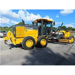 2015 JOHN DEERE 672G MOTOR GRADER, VIN/SN:670293 - 14' MB, REAR RIPPER, PUSH BLOCK, CAB, A/C, METER 