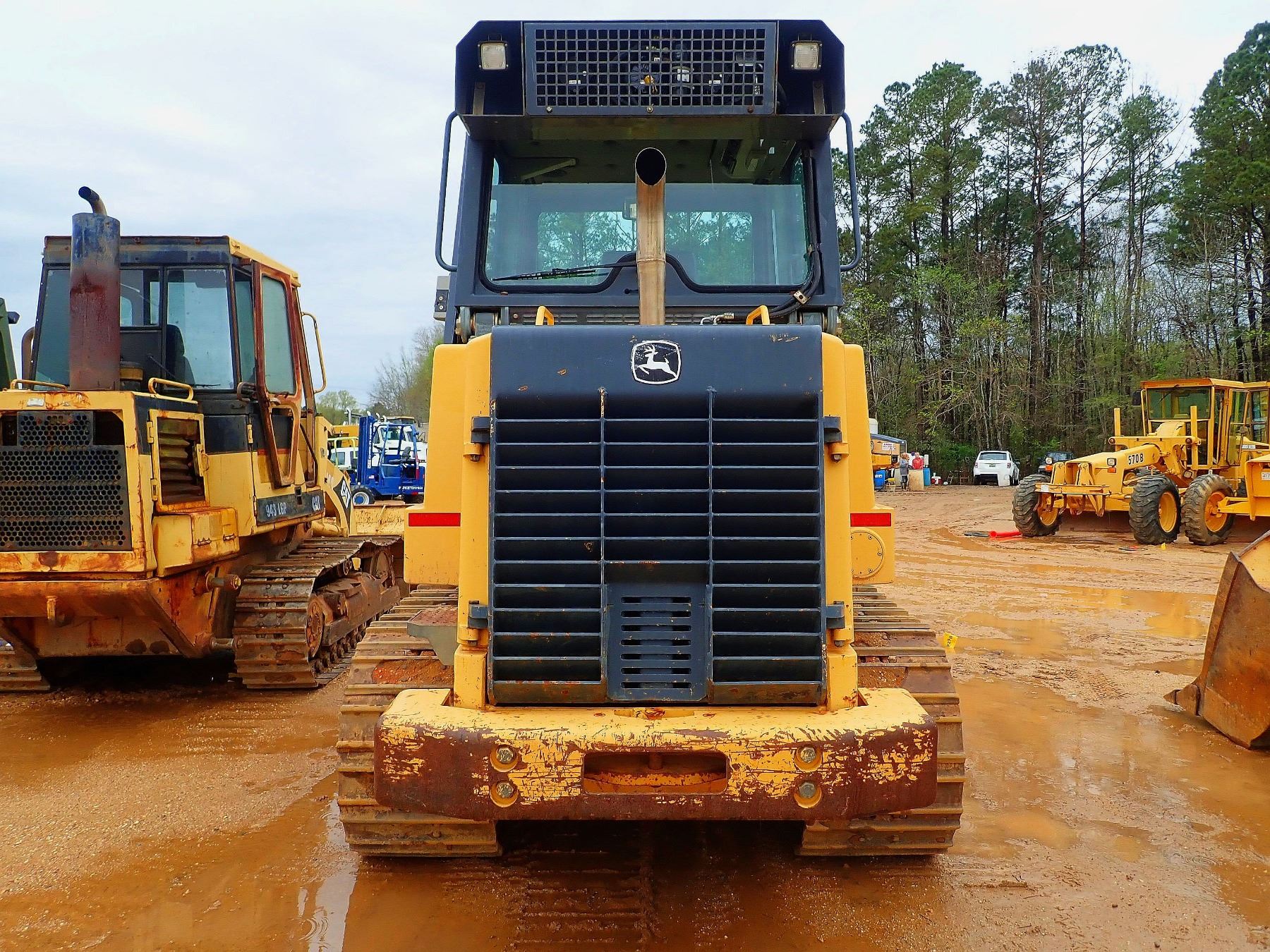 JOHN DEERE 655C CRAWLER LOADER, VIN/SN:006691 - BUCKET, CAB, A/C, METER ...