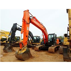 2011 HITACHI ZX200LC-3 HYDRAULIC EXCAVATOR, VIN/SN:320718 - 9' STICK, 36" BUCKET, THUMB, AUX HYD, CA
